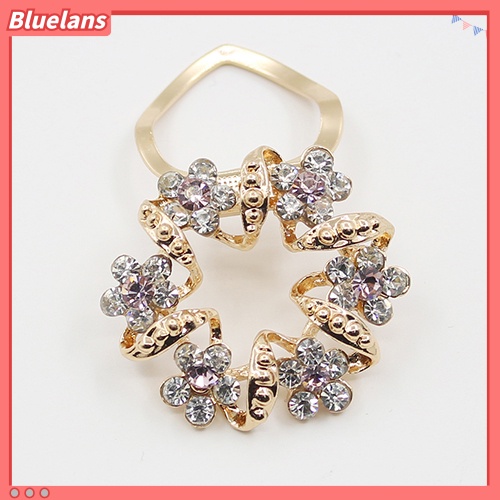 Bluelans Lady Girl Luxury Elegant Rhinestone Flower Garland Scarf Clip Brooch Pin Jewelry