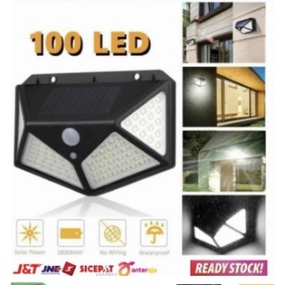 Lampu Taman Dinding 100 LED Tenaga Matahari Motion Sensor Solar Cell 100 LED