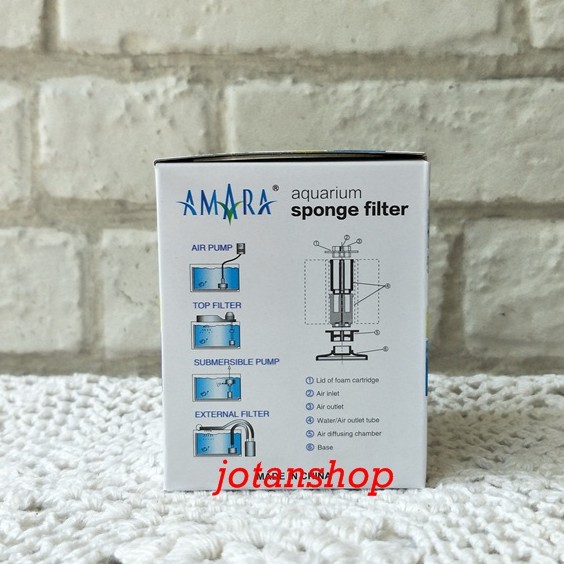 Amara AA933 AA-933 AA 933 Busa Mini Bio Foam Sponge Filter Aquarium Aquascape biofoam