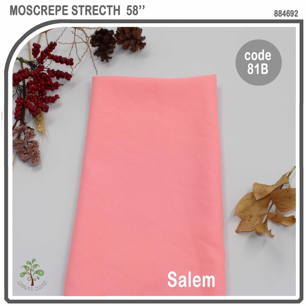 bahan multi kain moscrepe / mosscrepe / moscrep moschino mosschino arabian crepe gamis fashion-81 B salem