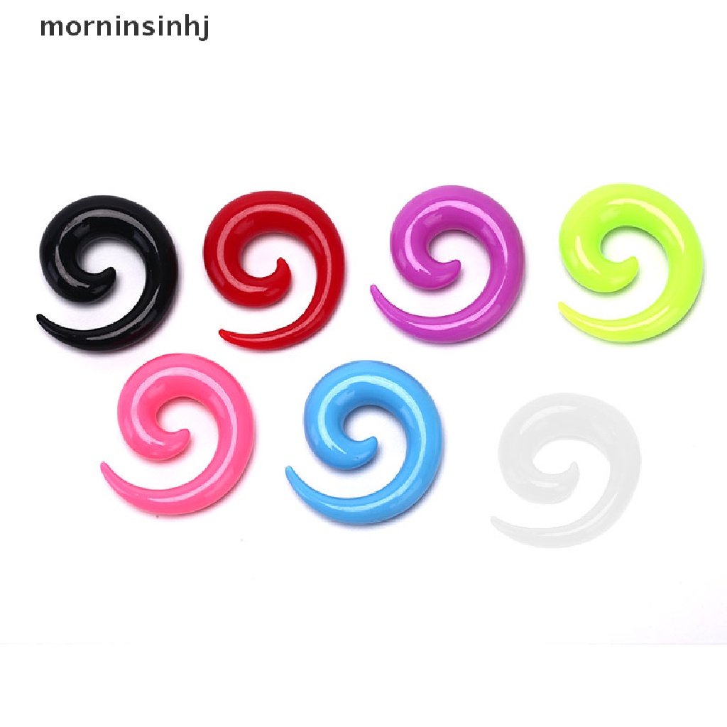 Mornin 16pcs / Set Ear Plug / Pelebar Tindikan Telinga Bentuk Spiral