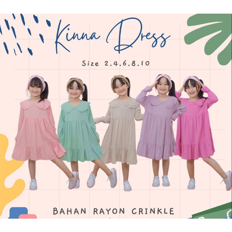 Dress Kinna | Dress Tunik Rayon Crinkle