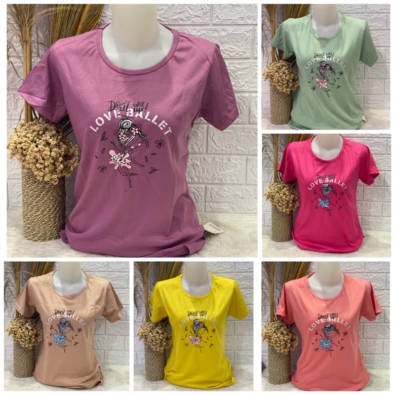Kaos Wanita Sablon Katun Spandex Kaos Wanita Murah Lembut Murah
