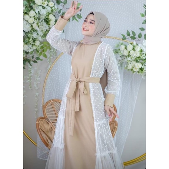 Calysta Dress Cantik/Dress Tile Fashion Remaja/Dress KONDANGAN TRENDY