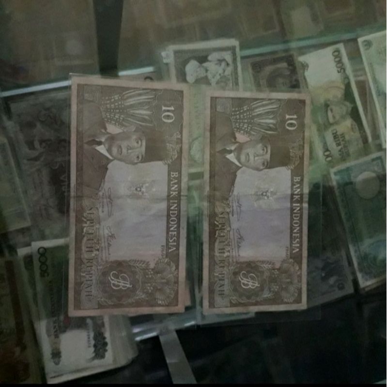 uang kuno 10 rupiah soekarno 1960 asli