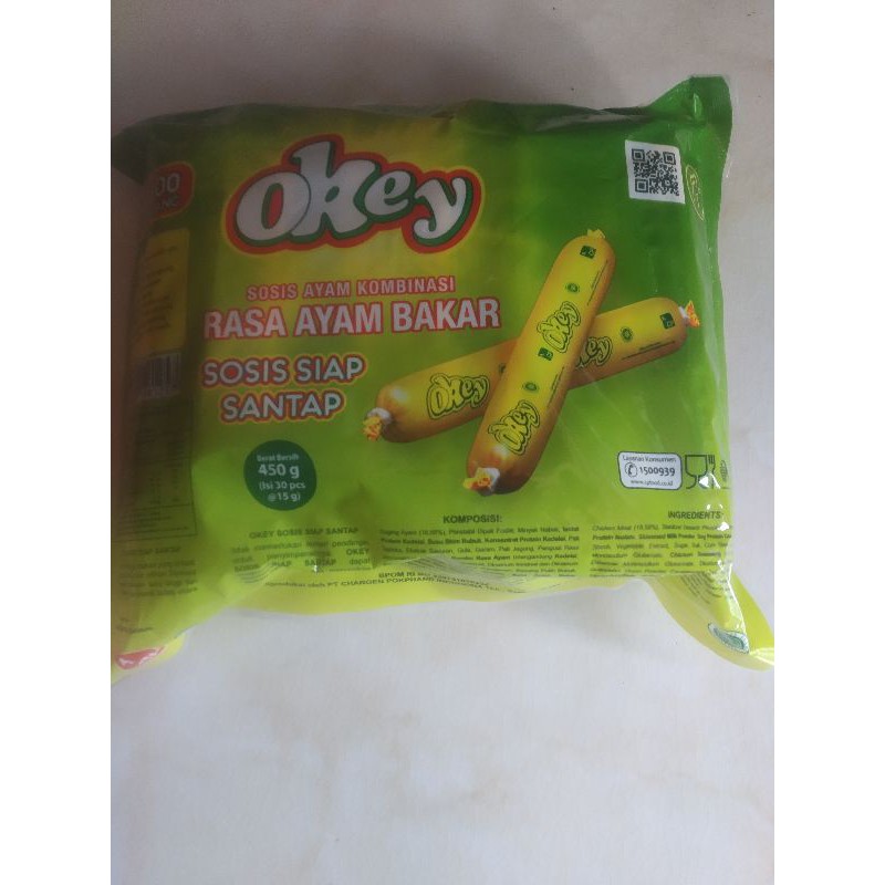 

sosis okey 450g (isi 30pcs @15g)