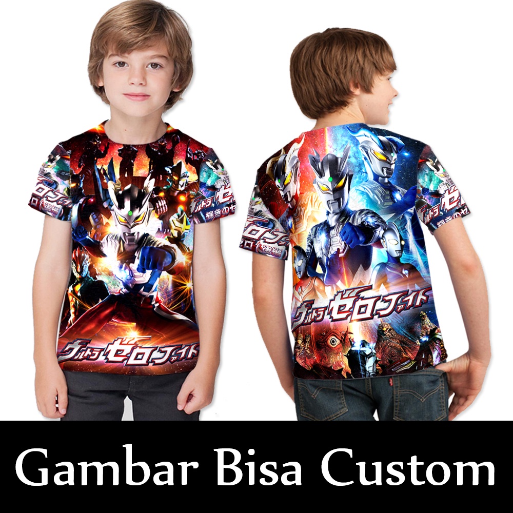 Kaos Anak Ultraman Zero / Baju Anak Ultraman Zero / Kaos Baju Tshirt Anak Ultraman Zero Fullprint