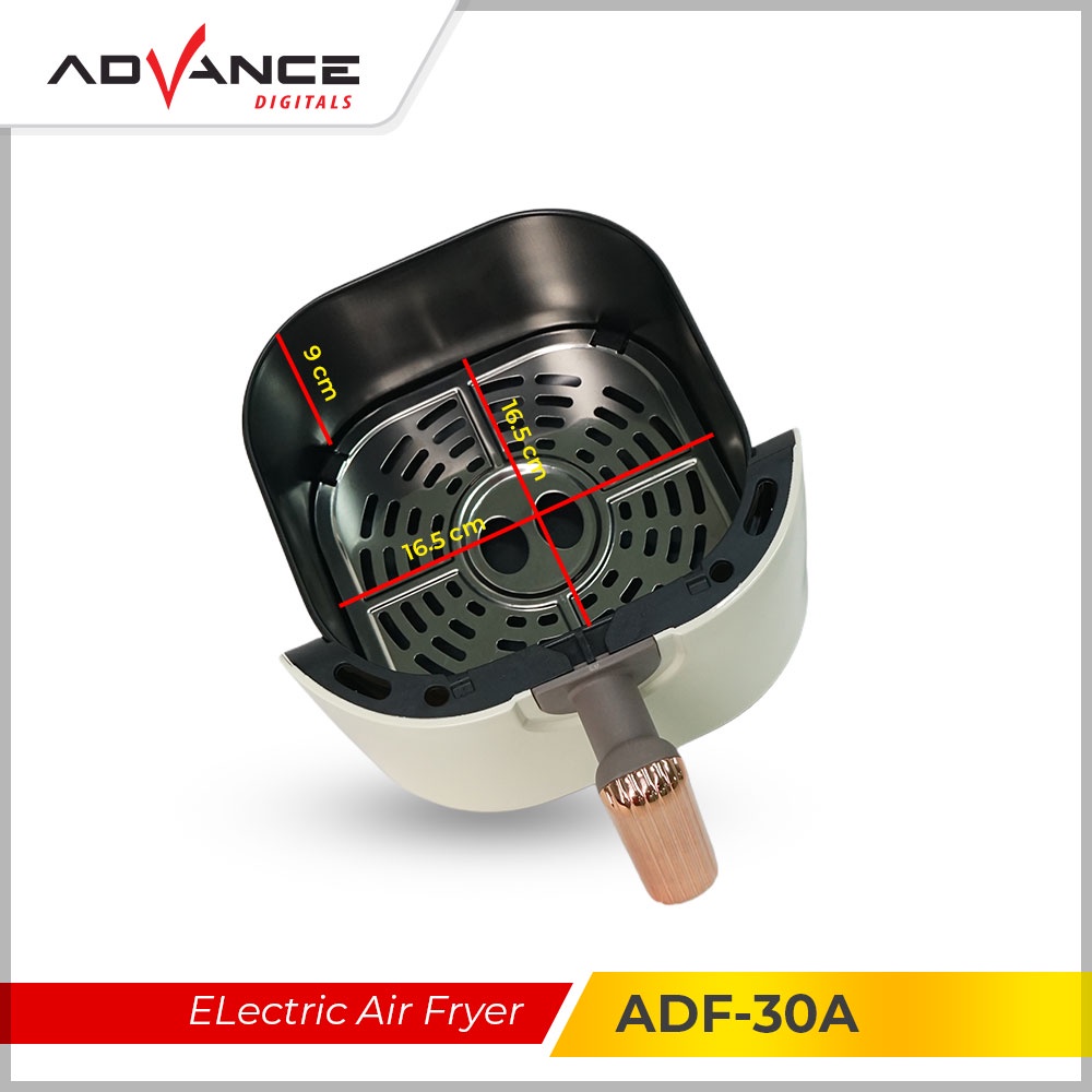 Advance Air fryer ADF-30A 3Liter 600 watt Garansi 1 Tahun