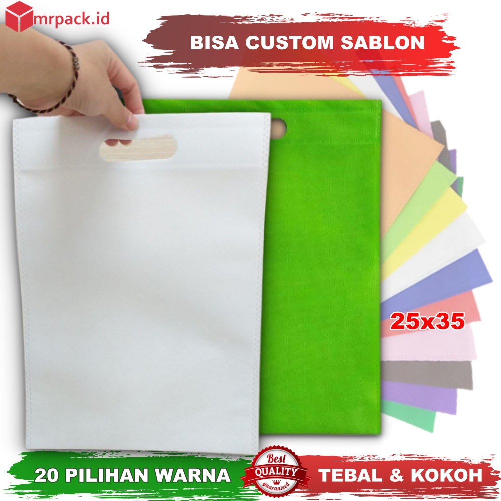 

Goodie Bag Oval 25x35 | Tas Spunbond Oval | Kantong Souvenir Murah