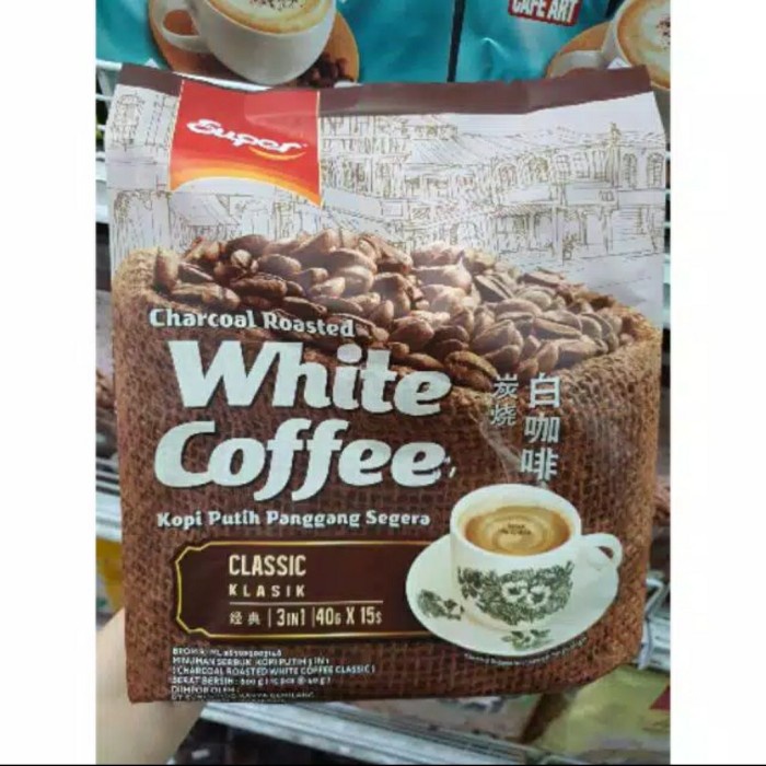 

(TERLARIS) SUPER white coffee classic 15sachet / charcoal roasted coffee