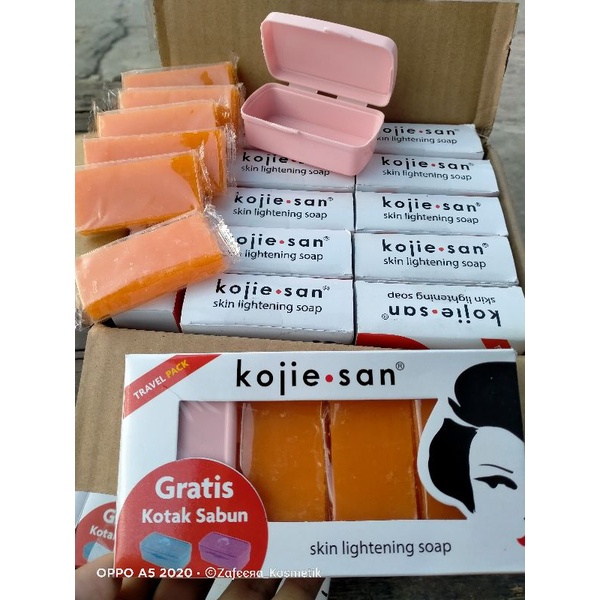 Sabun Kojie San skin Lightening travel pack FREE kotak sabun ORI