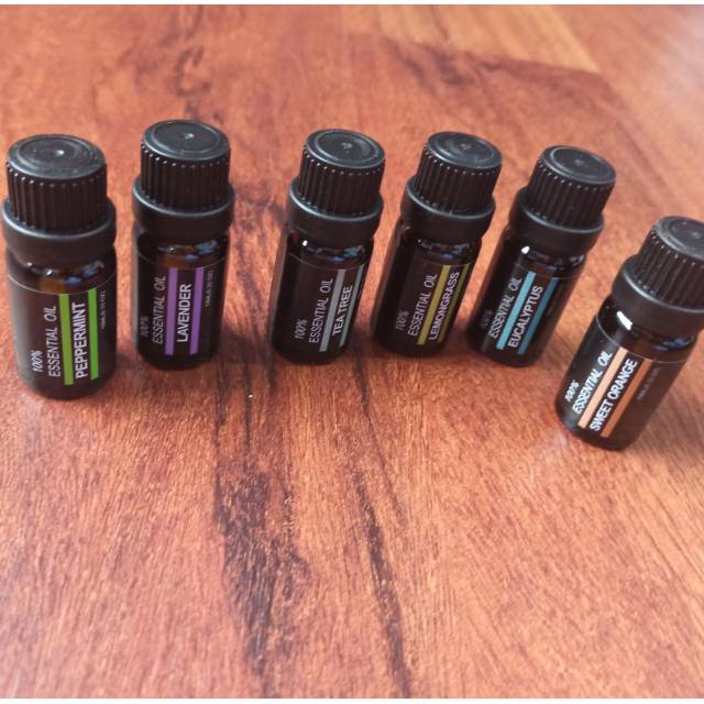 100% Essential Oils Aromatherapy 10ml Oil minyak humidifier firstsun Peppermint Lavender Tea