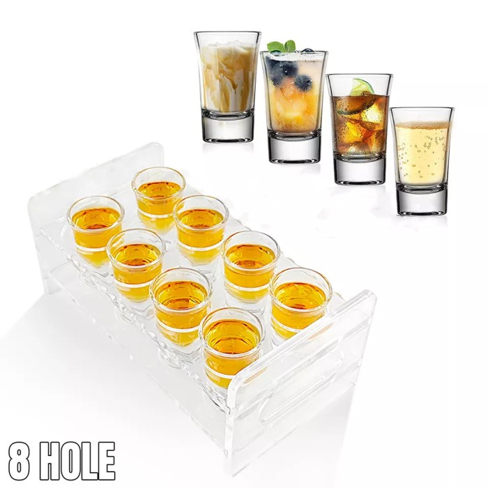 Holder Tray Shot Glasses Acrylic / Tempat Gelas Sloki Akrillik