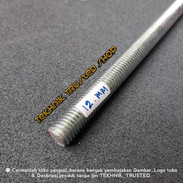 As long drat besi carvanis tanpa kepala baud 12 x 1000 mm