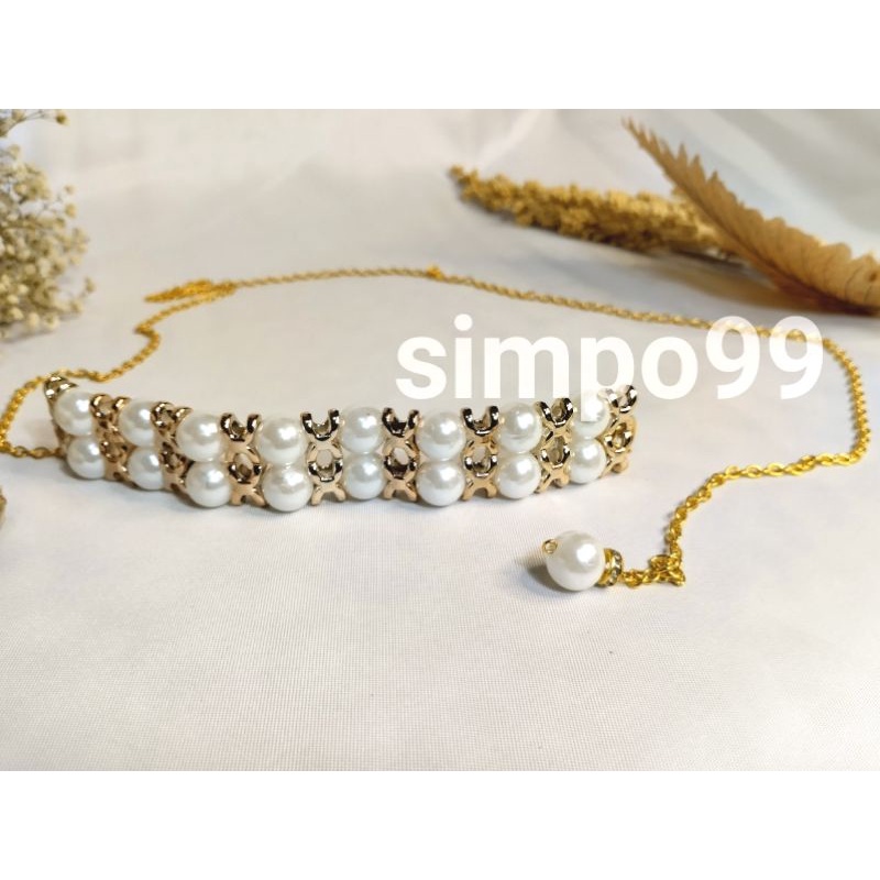 SMP99 - Mutiara Panjang / Ikat Pinggang Wanita Mutiara Panjang Rantai Oura / Gesper Mutiara / Sabuk Mutiara / Terlaris / Ikat Pinggang Mutiara Korea / Ikat Pinggang Mutiara / Gesper Mutiara / Sabuk / Sabuk Wanita / wanita