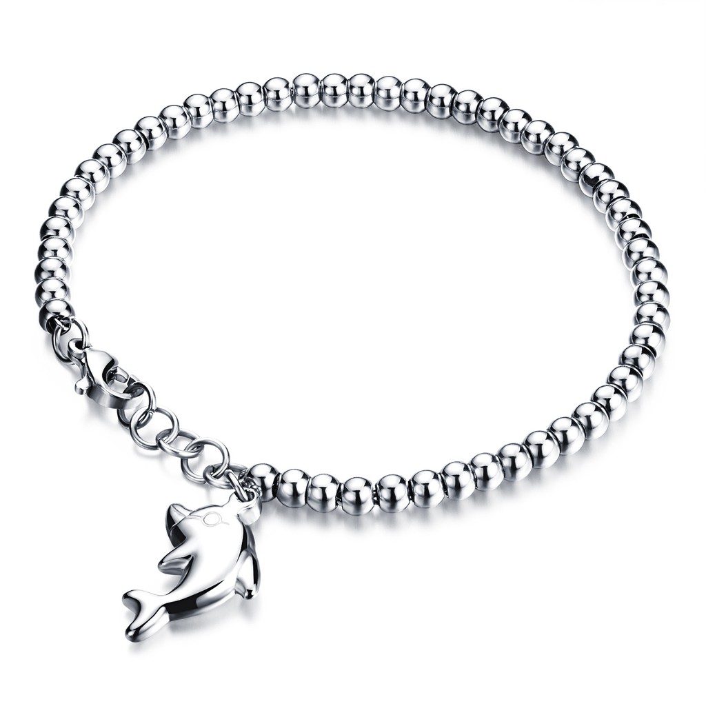 Gelang Bracelet lumba lumba Wanita Titanium Korea Cocok Hadiah GK020 dolphin