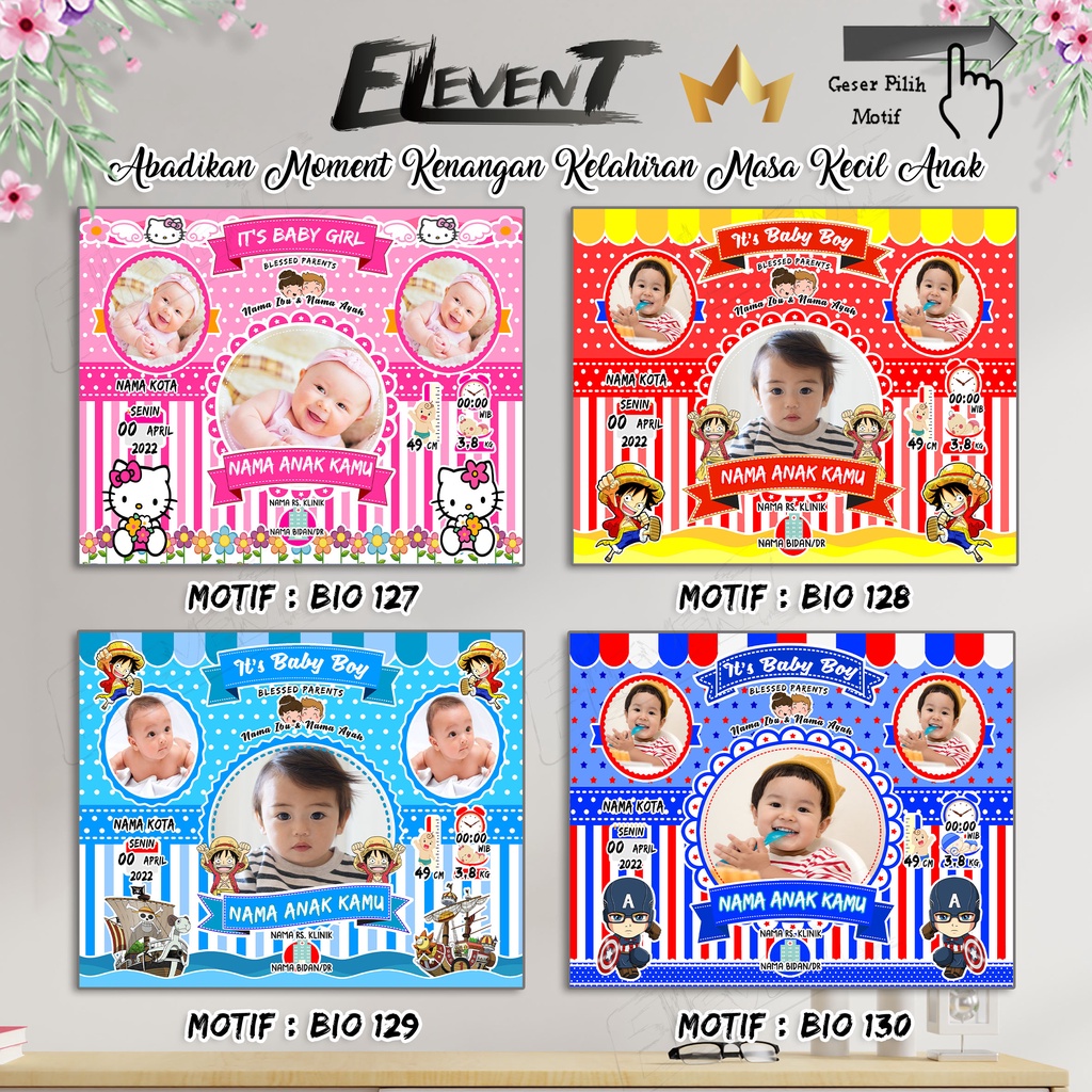 Biodata Anak Bingkai Kaca Foto 10R data kelahiran Anak Biografi baby Wall Decor Custom Biodata Bayi Unik Kado bayi hadiah Newborn baby pigura kaca Gantung Frame Photo bayi Hiasan Menarik Hadiah Lucu Keponakan Dinding Free Desain Murah