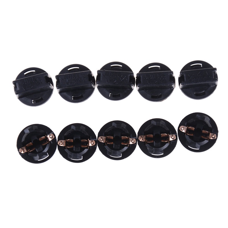 {LUCKID}10PCS T10 W5W 168 192 194 Wedge Instrument Panel Dash Light Base Socket