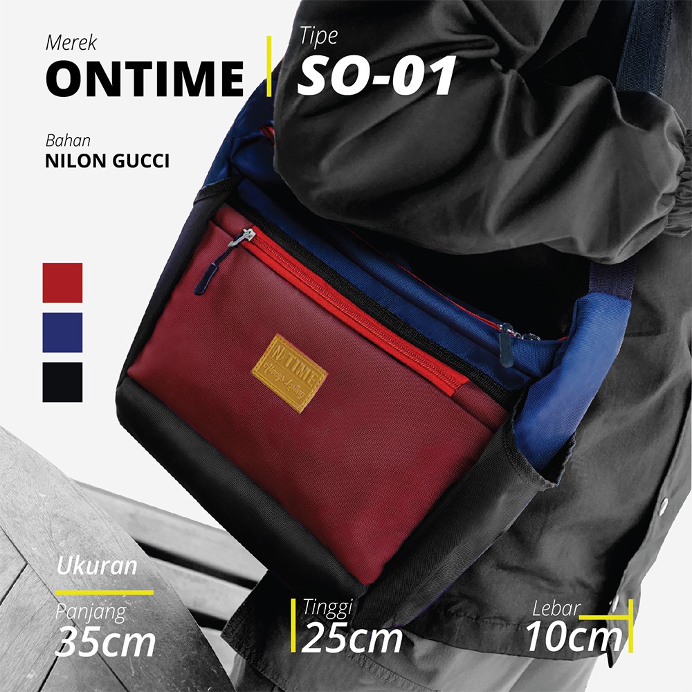 Tas Selempang Pria Wanita Sling Bag Original OnTime-INDORAYAstore