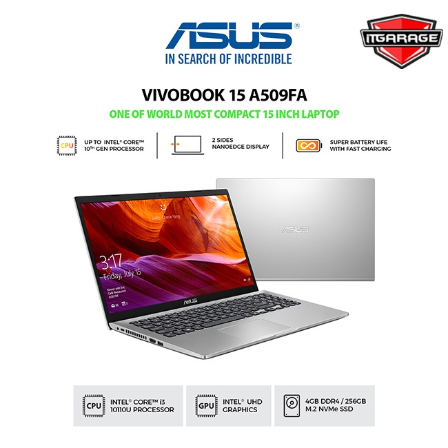 Asus Vivobook A509FA-FHD321|i3-10110u/4G/256G