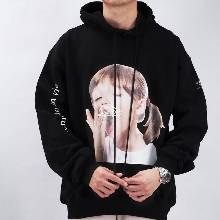 ADLV Yawn Girl Black Hoodie