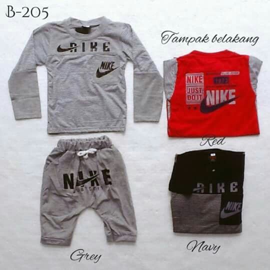 baju training kaos panjang celana joger nike anak bayi laki laki
