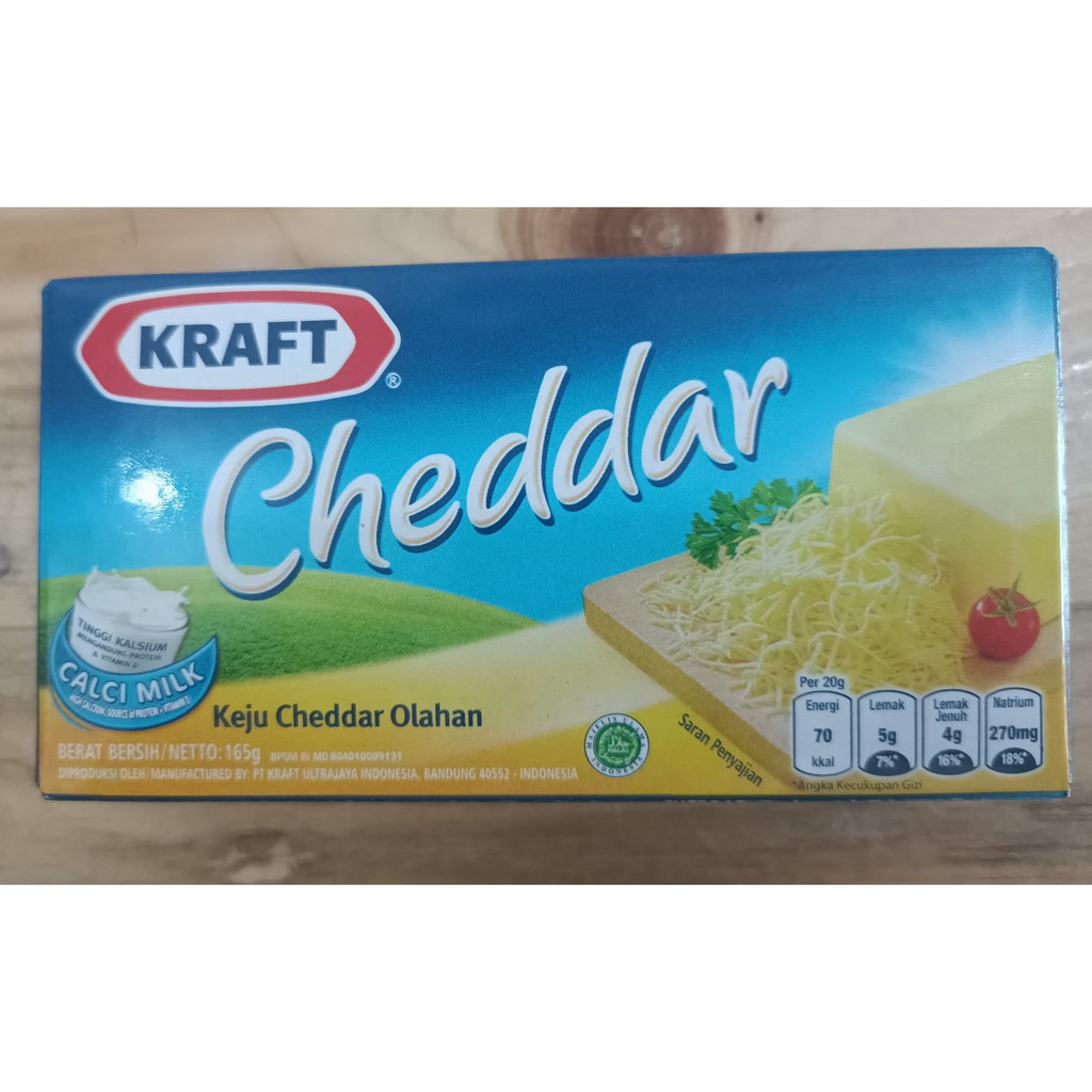 

Keju Kraft Cheddar 165 Gram