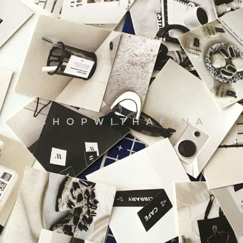 

Sticker Aesthetic | 40 pcs Korean Black Aesthetic | SHOPWITHAFINA