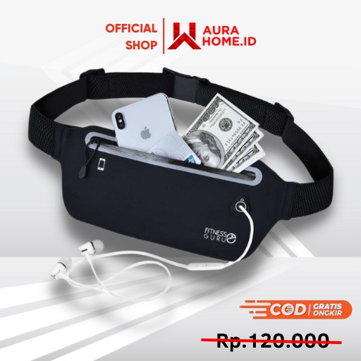 Tas Pinggang Olahraga Premium Sport Waist Bag / Tas Pria Wanita Dewasa Anak Selempang Bahu Pinggang 