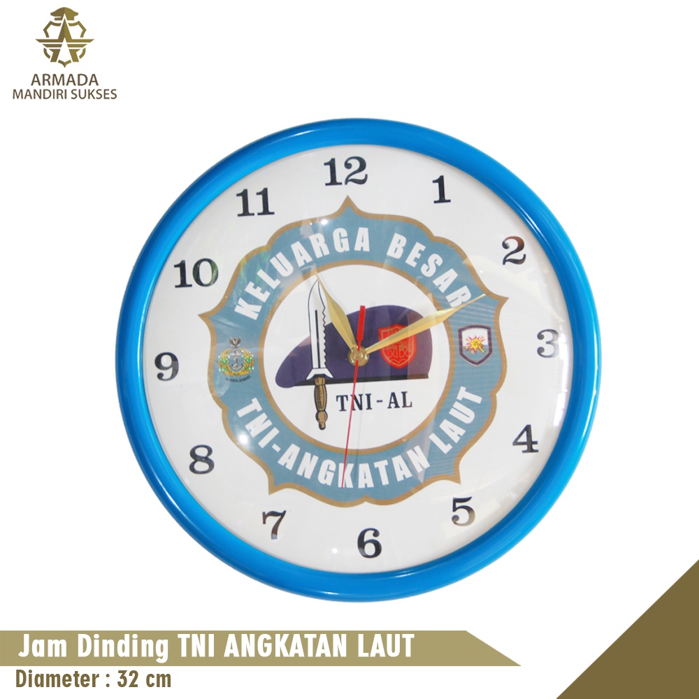 Jam Dinding Logo TNI AL - Jam Dinding TNI AL