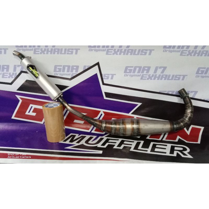 knalpot satria 2tak knalpot satria hiu typ Repsol pdk merek jrm