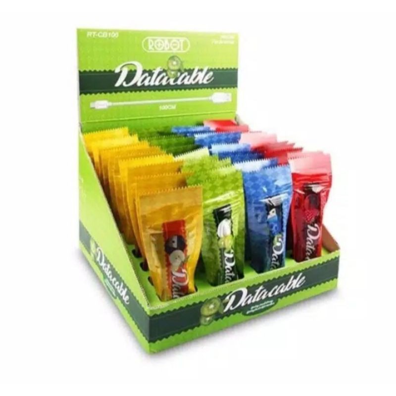 ROBOT RT-CB100 / RT-CD100 1M DATA CABLE CANDY MICRO / kabel data ROBOT RT-CB100 / RT-CD100 micro usb