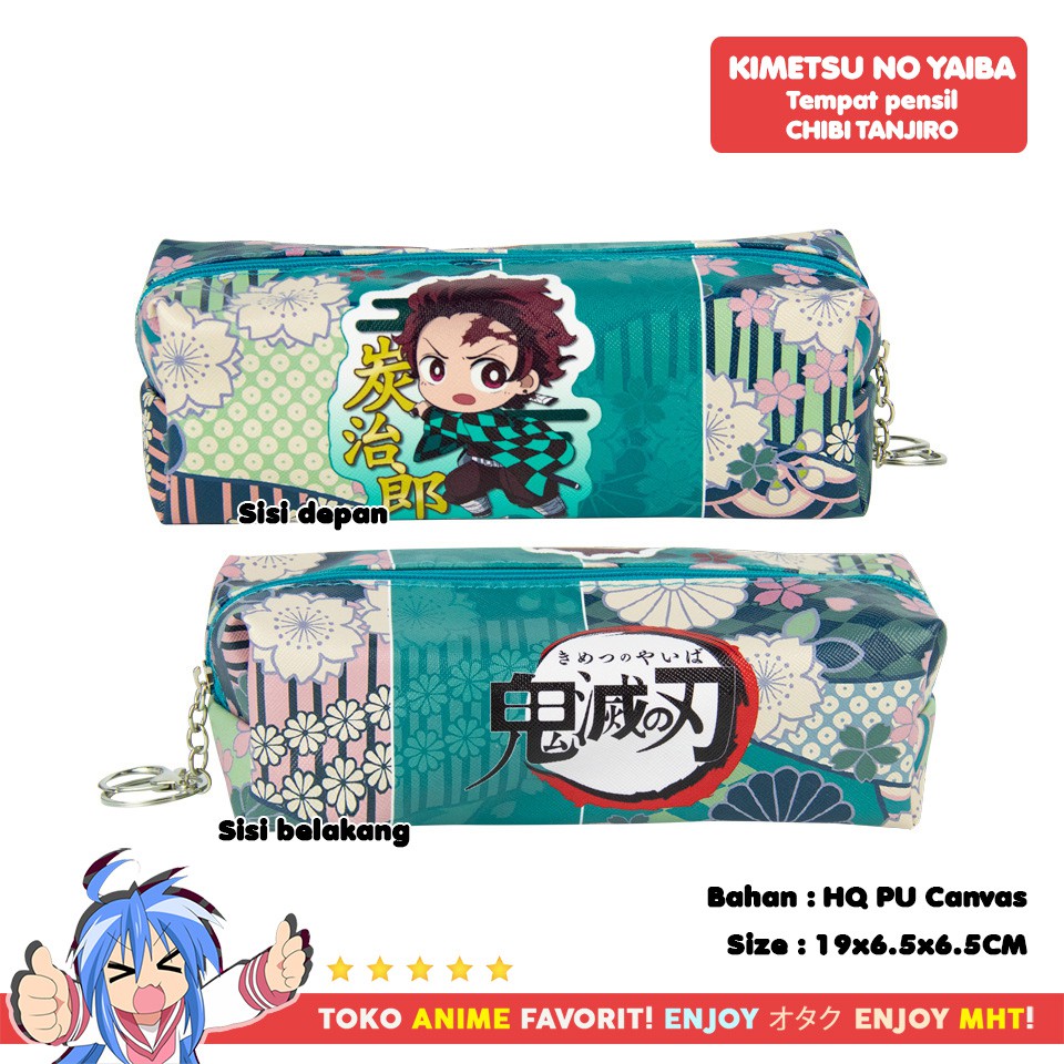 Tempat Pensil Anime Demon Slayer Kimetsu no Yaiba Tanjiro Kamado Chibi