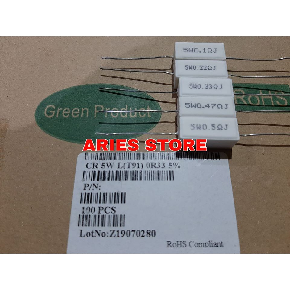 RESISTOR TAIWAN 5W 5 WATT 5%