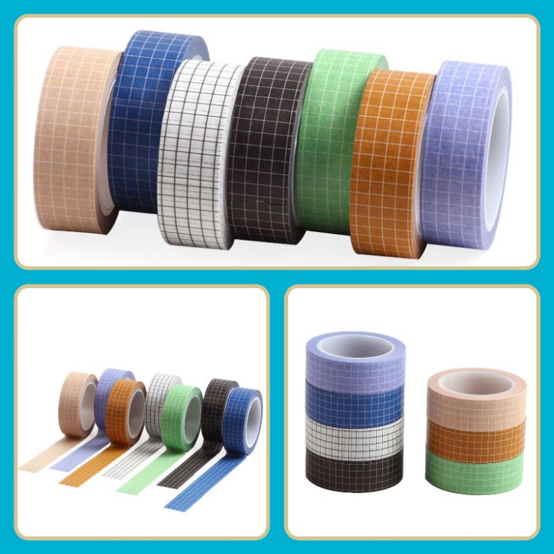 

1 Roll Washi Tape/ Washi Tape Grid [Harap Baca Deskripsi]