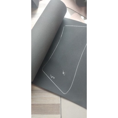 pola upper sandal slide hitam polos - Upper bahan sendal slipon hitam polos