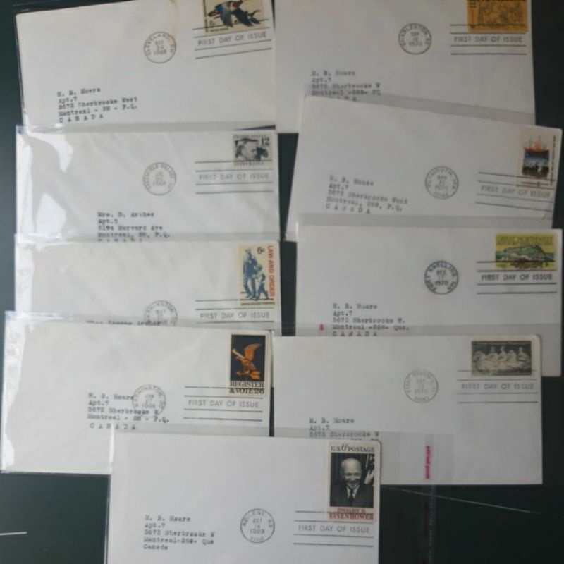 

Perangko First Day Issue USA 1968 - 1970 FDC sampul prangko