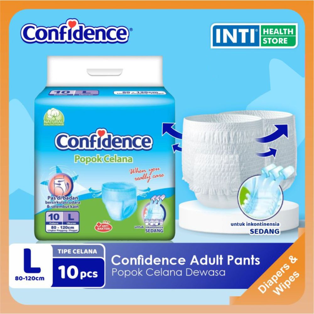 Confidence | Adult Pants L 10 | Popok Celana Dewasa | Diapers Dewasa