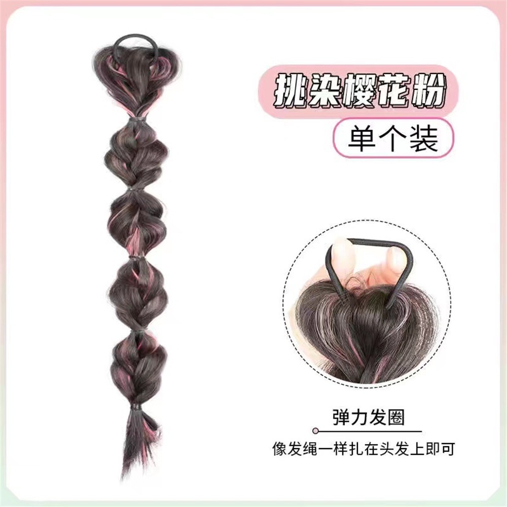 【COD Tangding】Wig Rambut Palsu Model Kepang Untuk Wanita