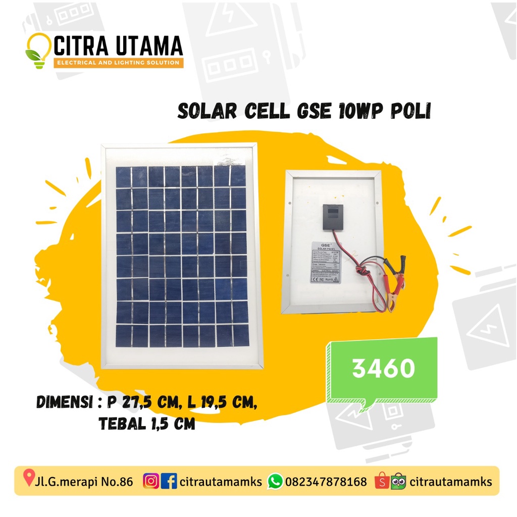 PAPAN SOLAR CELL GSE 10WP POLI K3460