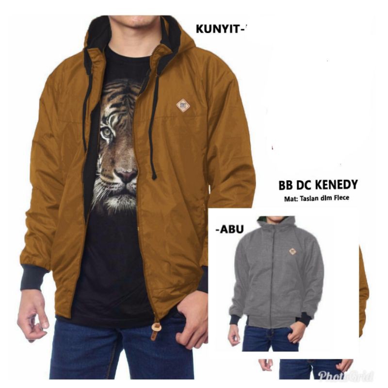 JAKET PRIA WARNA KUNING JAKET COWOK JAKET BOMBER JAKET BOLAK BALIK BB DC KENNEDY GROSIR JAKET
