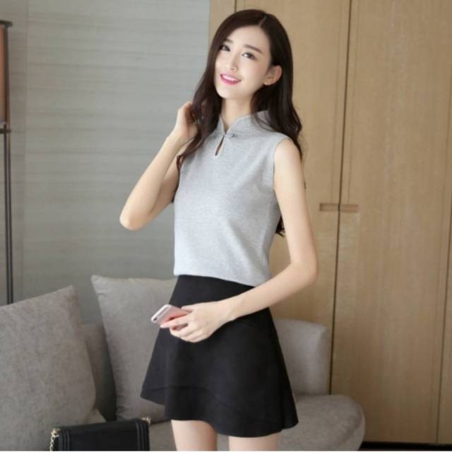 Knit Ribbon TankTop #613 ICL ID Tanktop Cewek Polos Murah