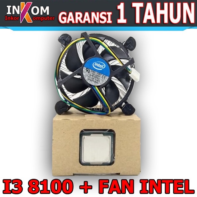 Intel Core Processor i3 8100 LGA1151 3.60Ghz Plus Fan