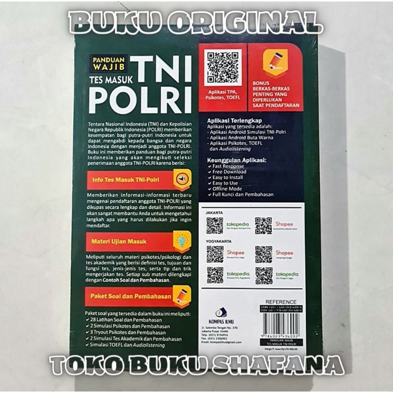 Buku Panduan Wajib Tes Masuk TNI - POLRI Kompas Ilmu