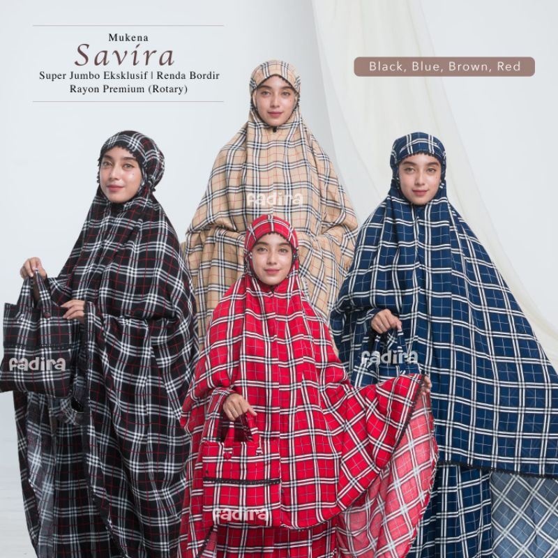 Mukena Savira / Rukuh Kotak Kotak / Telekung Motif by Fadira
