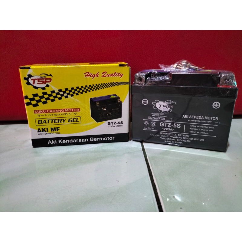 BATRE KERING/ AKI KERING GEL TSP UTK SEMUA MOTOR BEBEK CTZ5S