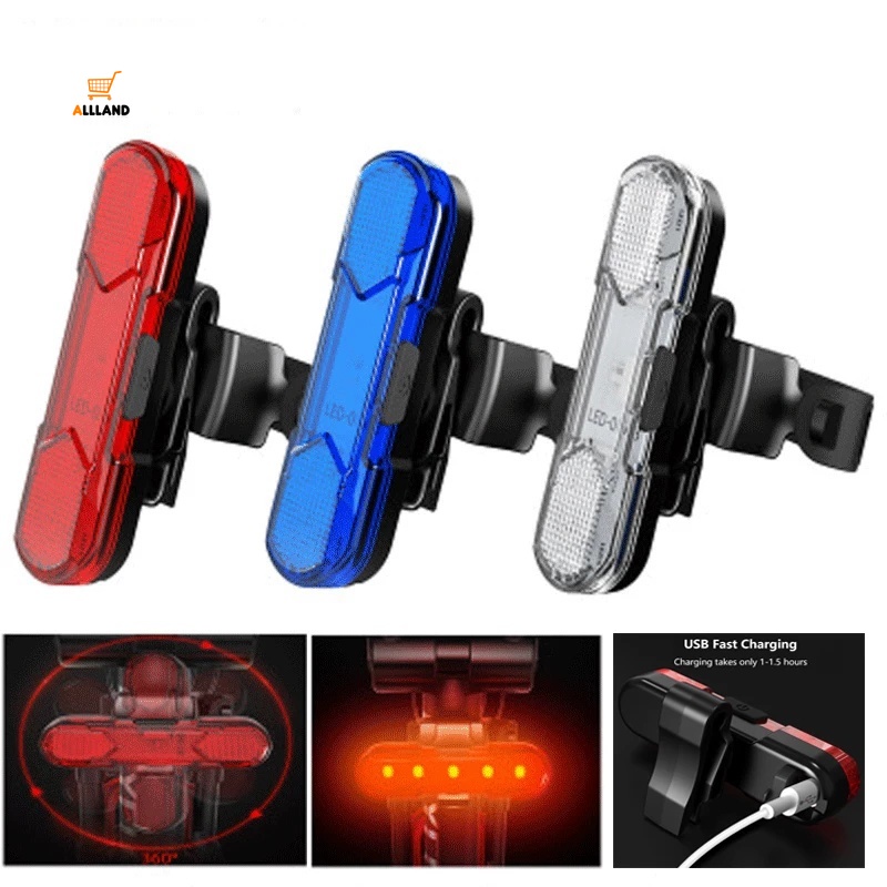 Lampu Belakang Sepeda Gunung Led Cob 4 Mode Anti Air Dengan Charger Usb