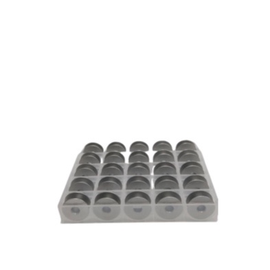 25 Bobbins + Case Spulll Spool Aluminium / Bobbins Mesin Jahit High Speed - EMAS SILVER,BIRU-4