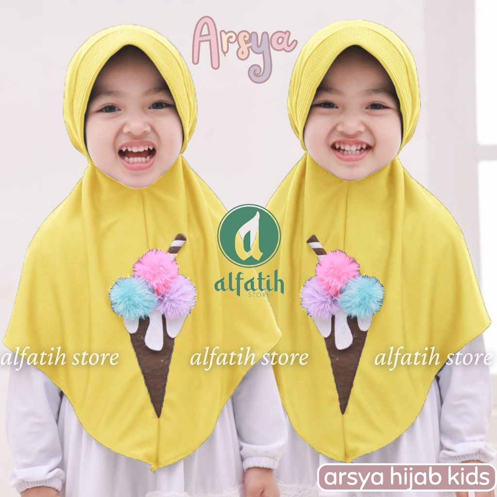 ALFATIH STORE/ Jilbab Anak Arsya / Hijab Anak Murah teni