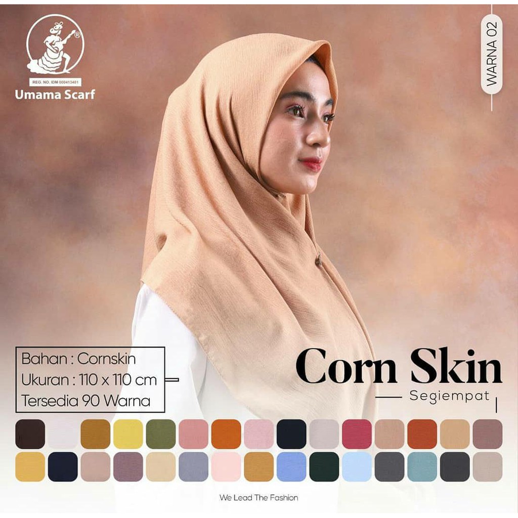 Hijab Segi Empat Corn Skin Plain By Umama Scraf